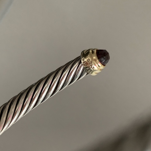 Cable Classics Bracelet Garnet with 14K Gold, 5mm - Picture 4 of 5